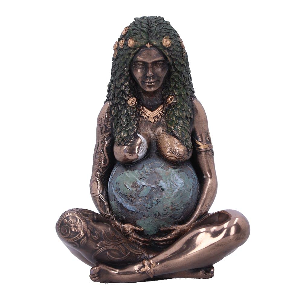 Nemesis Now Figura de Arte de la Madre Tierra (Mini) de 8,5 cm, Resina, Bronce