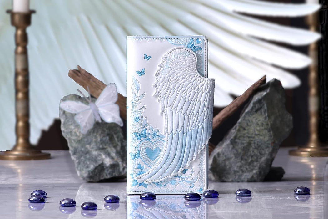 Nemesis Now White Angel Wings Embossed Purse 18.5cm