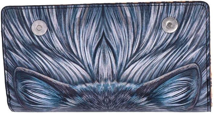 Nemesis Now Lisa Parker Guardian Wolf Embossed Purse 18.5cm, PU Leather, Lisa Parker Giftware, 3D Effect Clasp, Multiple Slots for Cards and Coins, Spacious and Stylish