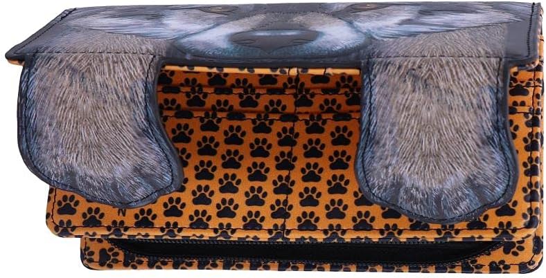Nemesis Now Lisa Parker Guardian Wolf Embossed Purse 18.5cm, PU Leather, Lisa Parker Giftware, 3D Effect Clasp, Multiple Slots for Cards and Coins, Spacious and Stylish