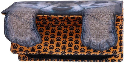 Nemesis Now Lisa Parker Guardian Wolf Embossed Purse 18.5cm, PU Leather, Lisa Parker Giftware, 3D Effect Clasp, Multiple Slots for Cards and Coins, Spacious and Stylish