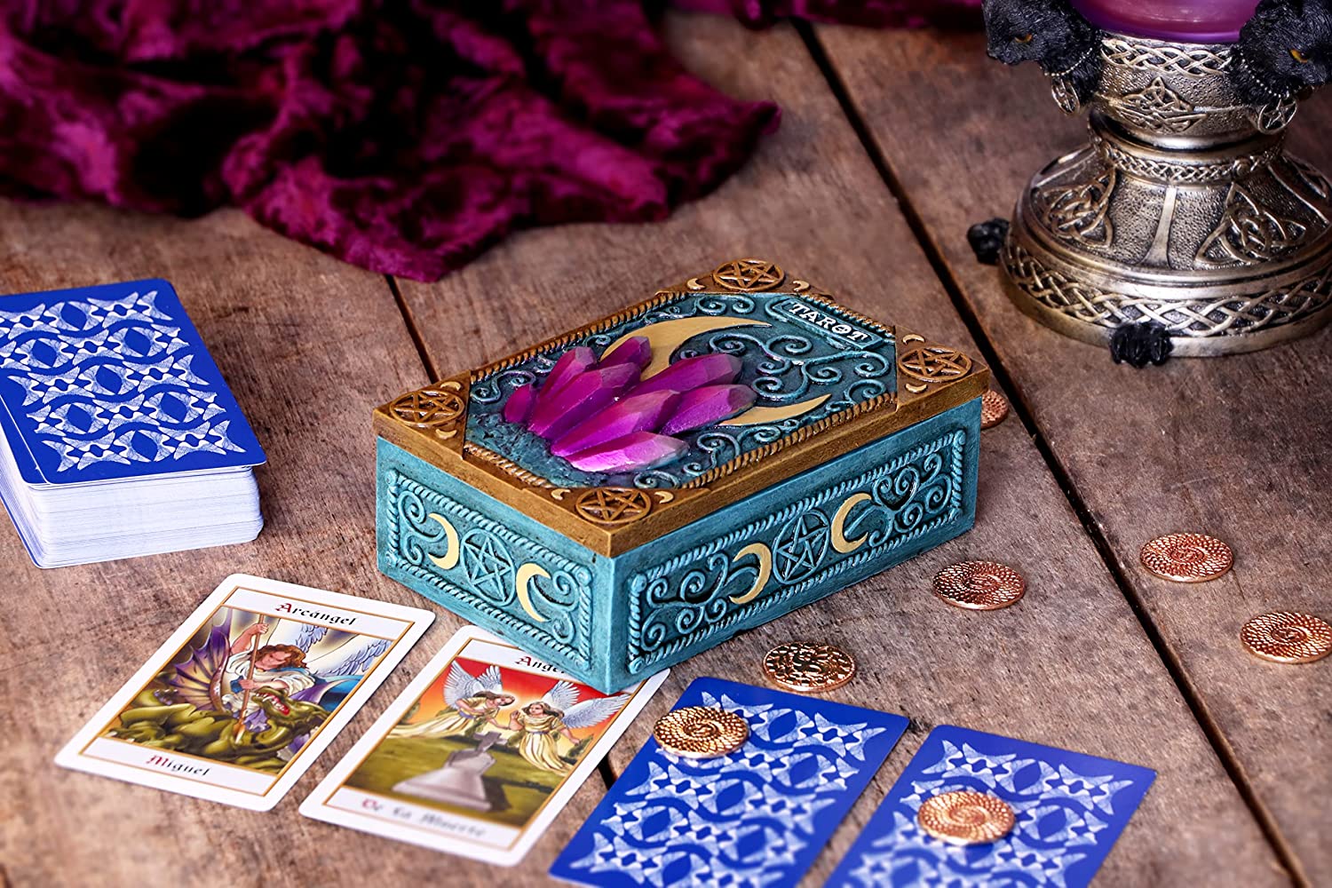 Nemesis Now Crystalline Tarot Box 14.4cm, Blue