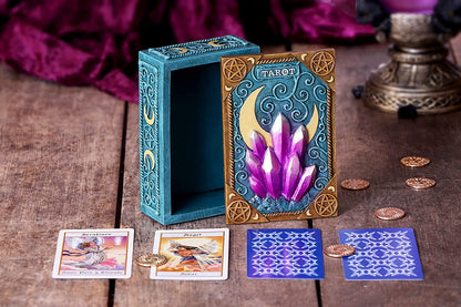 Nemesis Now Crystalline Tarot Box 14.4cm, Blue