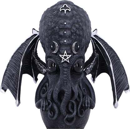 Nemesis Now Cult Cuties Culthulhu - Figura de 10,3 cm, Resina, Negra, Adorable Figura de Gato Alado, Detalles Plateados, fundida en la Mejor Resina, Pintada a Mano con Amor