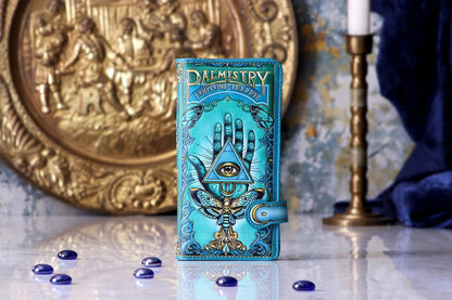 Nemesis Now Palmistry Embossed Purse 18.5cm, Polyurethane, Blue