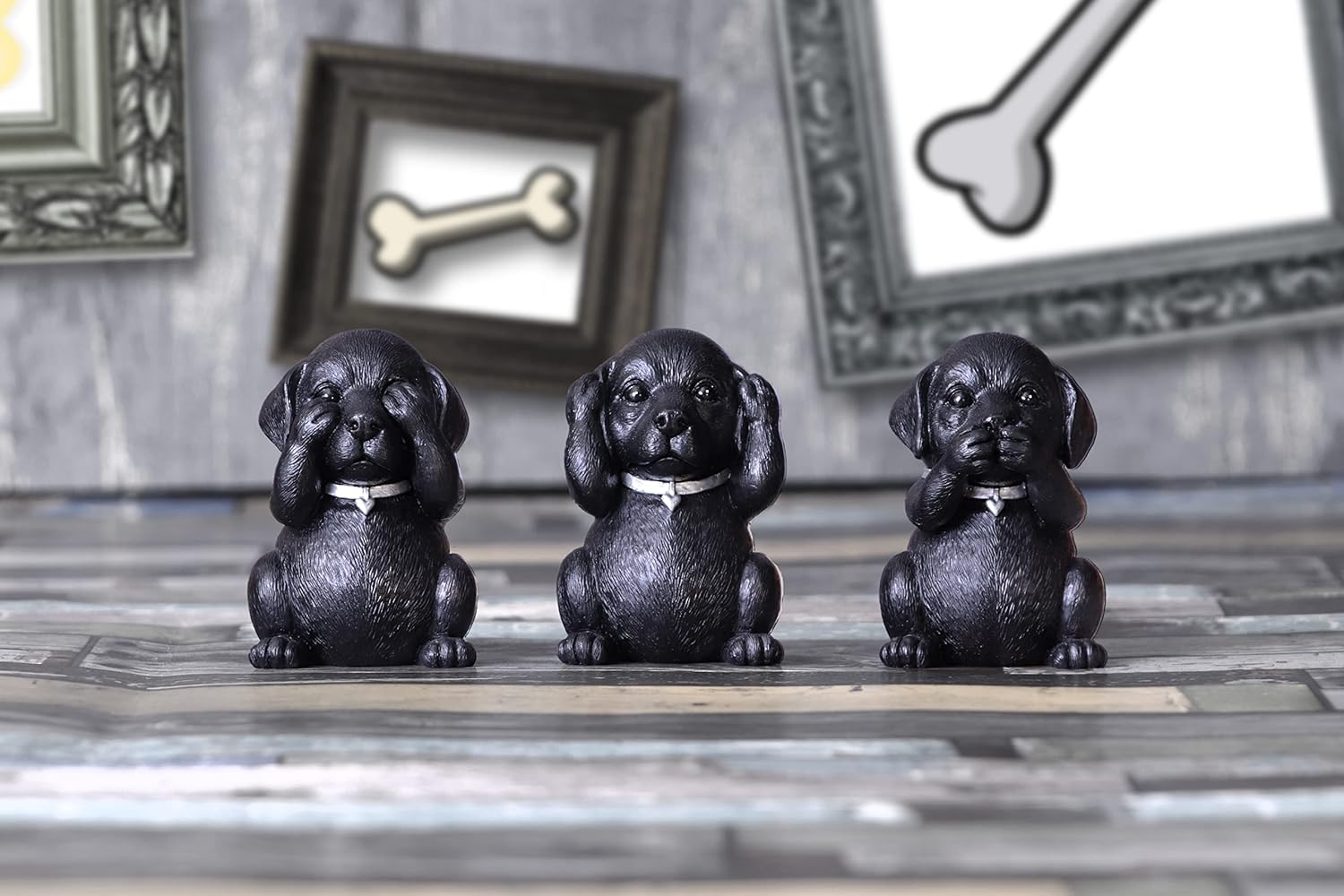 Nemesis Now Three Wise Labrador, nero, 8,5 cm, B5881V2