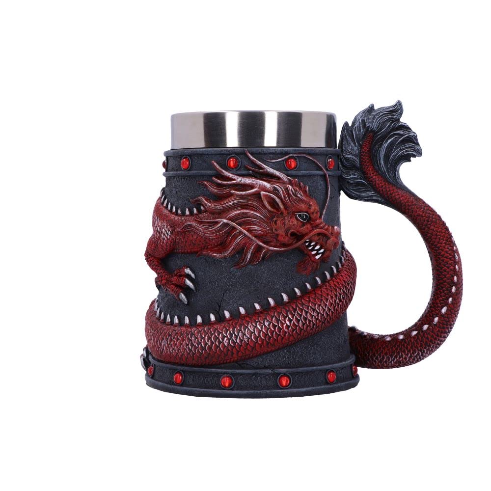 Nemesis Now Dragon Coil Tankard, Red, 16cm