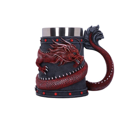 Nemesis Now Dragon Coil Tankard, Red, 16cm