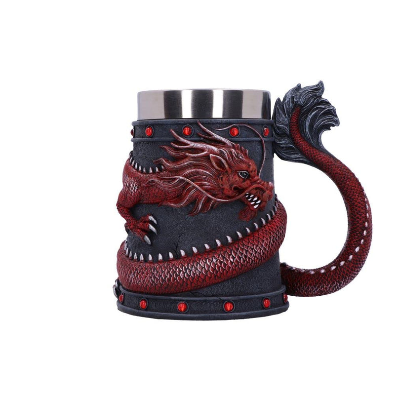 Nemesis Now Dragon Coil Tankard, Red, 16cm