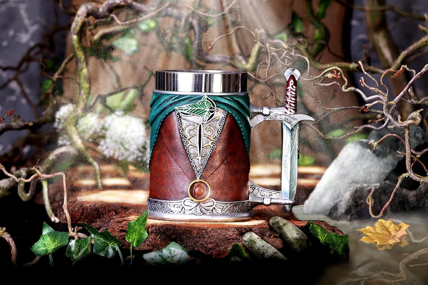 Nemesis Now Officially Licensed Lord of The Rings Frodo Tankard, Brown, 15.5cm