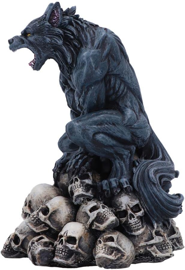 Nemesis Now Moon Shadow Wolf Figurine, Grey, 15cm