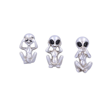 Nemesis Now Three Wise Aliens, Silver, 7.5cm (U5929V2