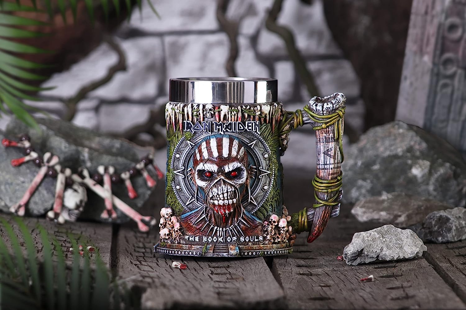 Nemesis Now Officially Licensed Iron Maiden Book of Souls Tankard, Multi Coloured, 17.5cm