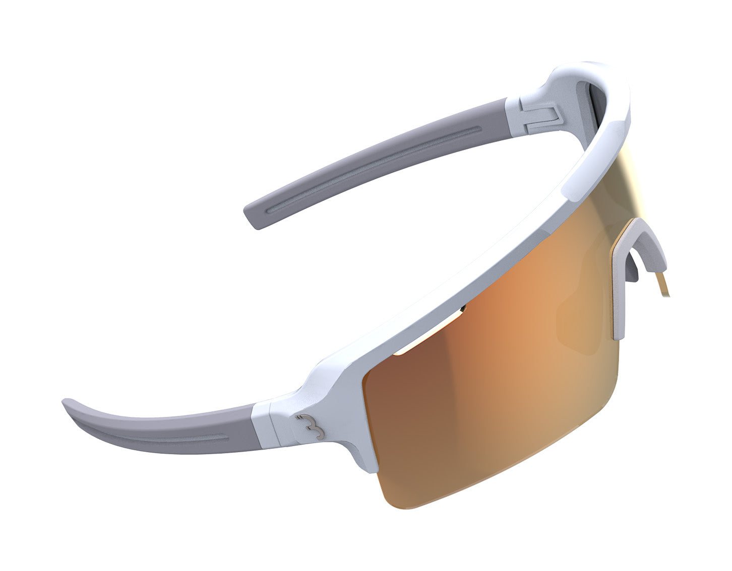 BBB Cycling Sports Glasses with 3 Interchangeable Semi-Flat Unbreakable Lenses for Men and Women Half Frame Sunglasses UV Protection for Bike Riding Fuse BSG-65