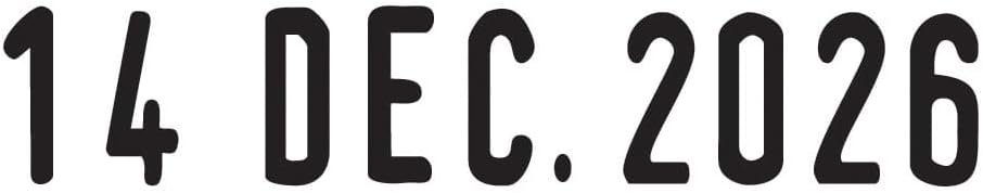 Trodat Printy 4810 Self Inking Date Stamp - Day, Months, (In Letters) Year - Black Ink Impression Size: 20 x 3.8mm
