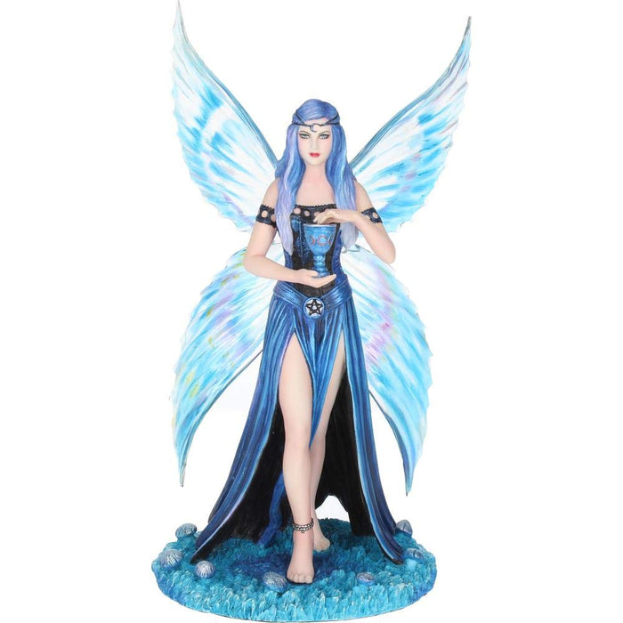 Nemesis Now Anne Stokes Enchantment Fairy Figurine, Blue, 26cm Blue