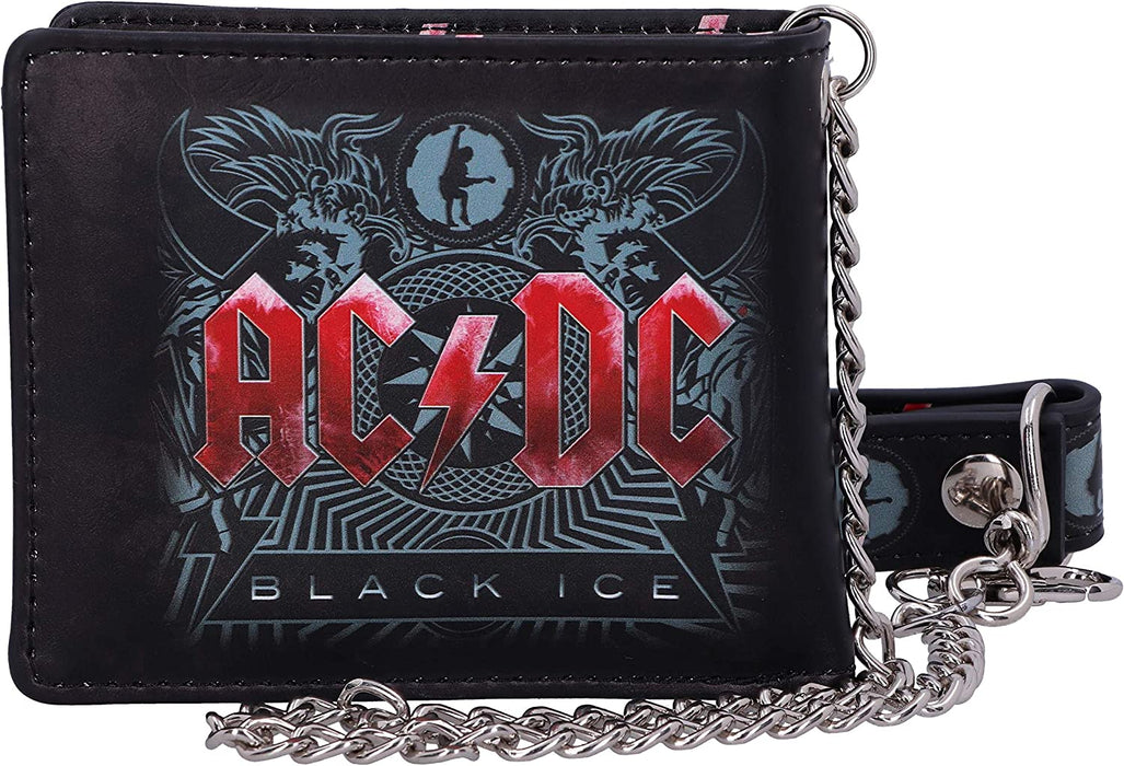 Nemesis Now Officially Licensed AC/DC Black Ice Album Embossed Wallet and Chain, 11cm