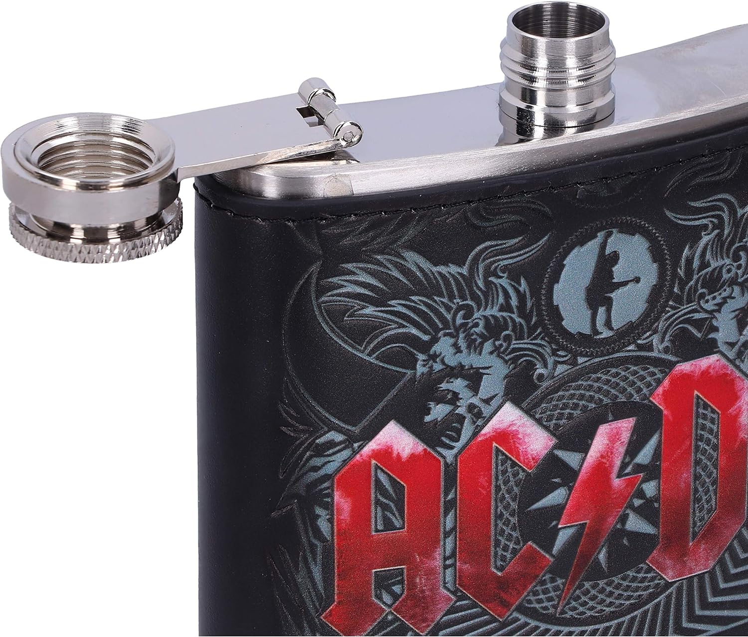 Nemesis Now Offizielles Lizenzprodukt AC/DC Black Ice Album, geprägter Flachmann, 200 ml
