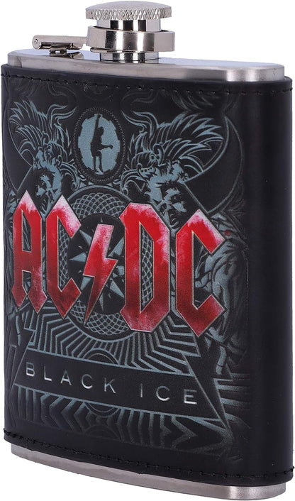 Nemesis Now Offizielles Lizenzprodukt AC/DC Black Ice Album, geprägter Flachmann, 200 ml