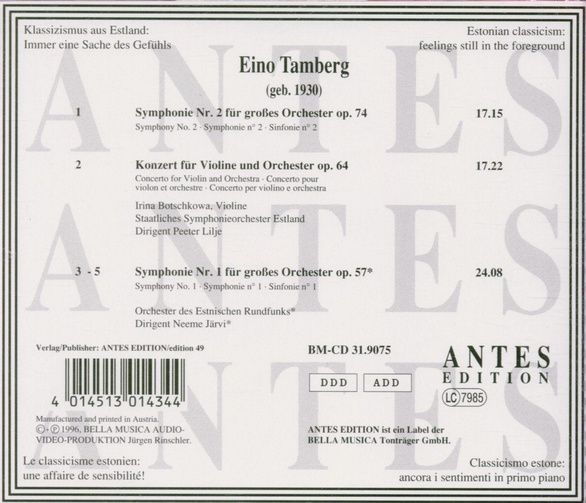 Symphonies 1 & 2 / Violin Concerto Op 64