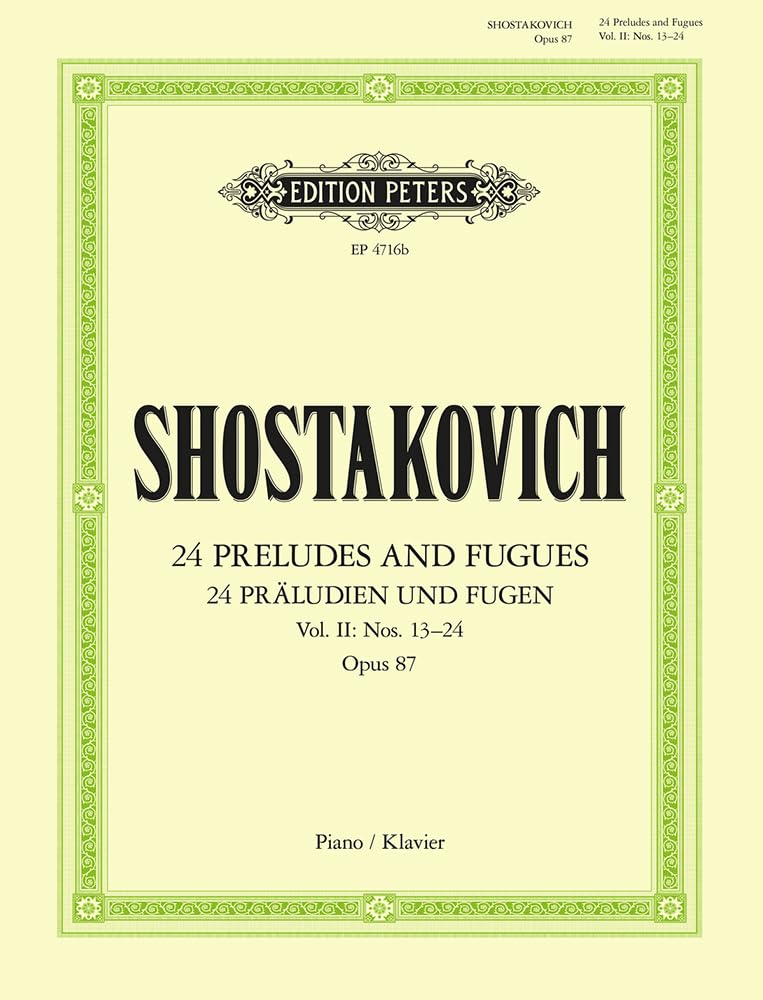Shostakovich 24 Preludes & Fugues Op87, Vol.2 - Piano