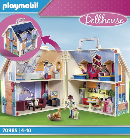 PLAYMOBIL 70985 City Life Take Along Dollhouse, fun imaginative role play, playset suitable for children ages 4+