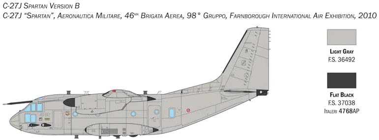 Italeri 1450 Alenia C-27J/G.222 Spartan 1/72 Scale Plastic Model Kit