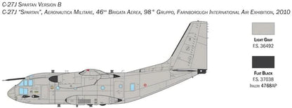 Italeri 1450 Alenia C-27J/G.222 Spartan 1/72 Scale Plastic Model Kit