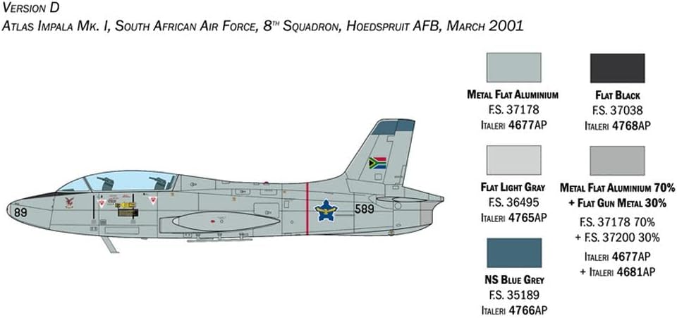 Italeri 2814 Aermacchi MB 326 1/48 Scale Plastic Model Kit