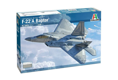 Italeri -2822 F-22A Raptor, 1:48 Scale, Model Kit, Plastic Modeling, Grey Color, IT2822