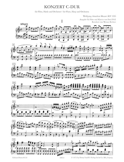 Concerto for Flute, Harp and Orchestra in C K299 Edition for Flute and Piano: Edition for Flute and Piano