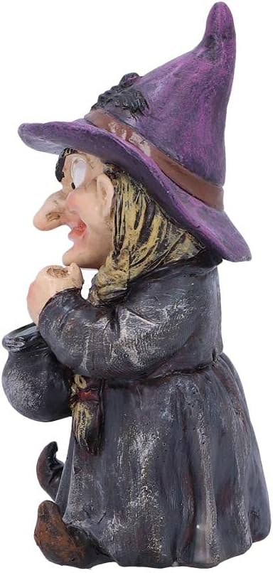 Nemesis Now D5049R0 Double Small Witch and Cauldron Figurine, Polyresin, Black, 9.7cm