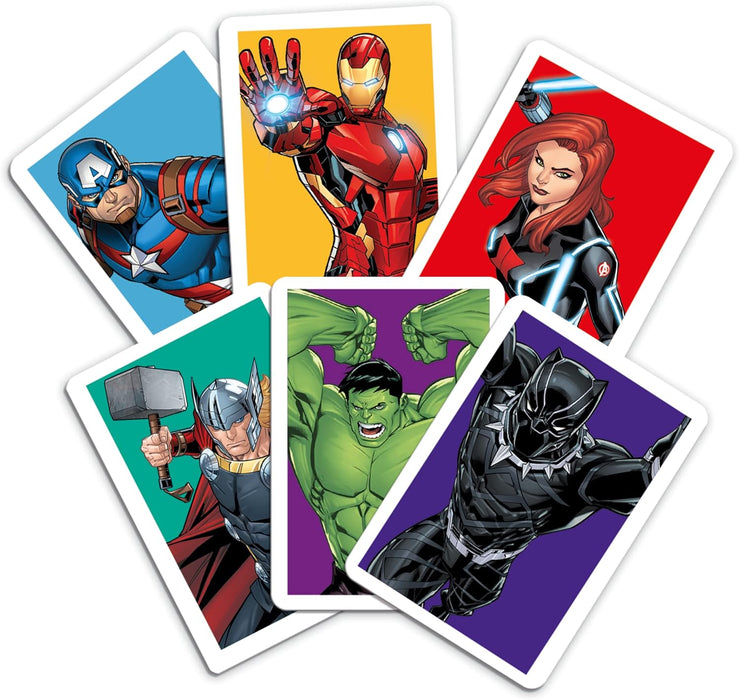 Top Trumps Match Marvel Avengers The Crazy Cube Game, play with 15 superheroes including Spider-Man, Black Widow, Iron Man and Captain America, travel board game, gift for ages 4 plus