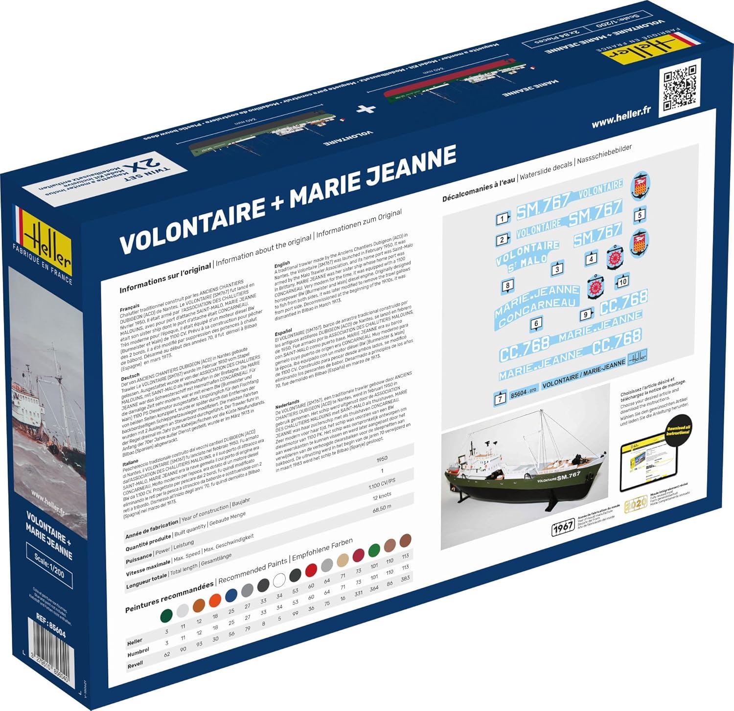 Heller 55604 STARTER KIT VOLONTAIRE + MARIE JEANNE Twinset 1/200