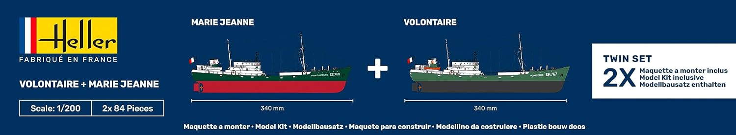 Heller 55604 STARTER KIT VOLONTAIRE + MARIE JEANNE Twinset 1/200