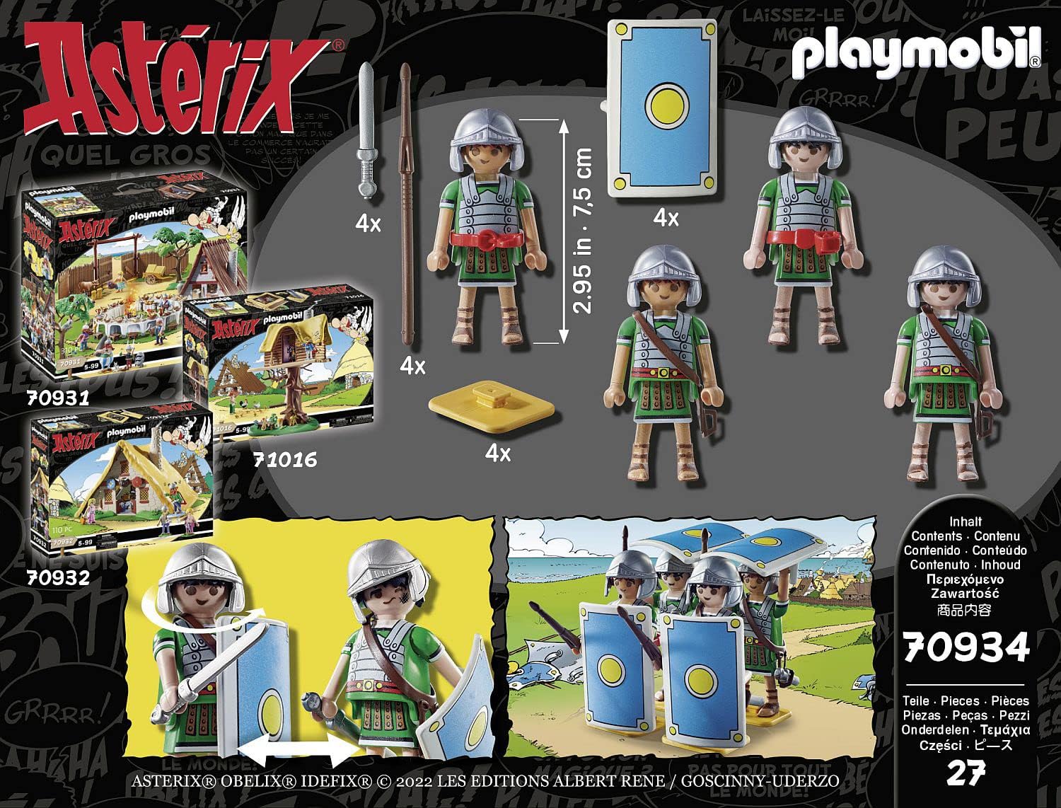 Playmobil Asterix 70934 Roman Troop, Toy for Children Ages 5+