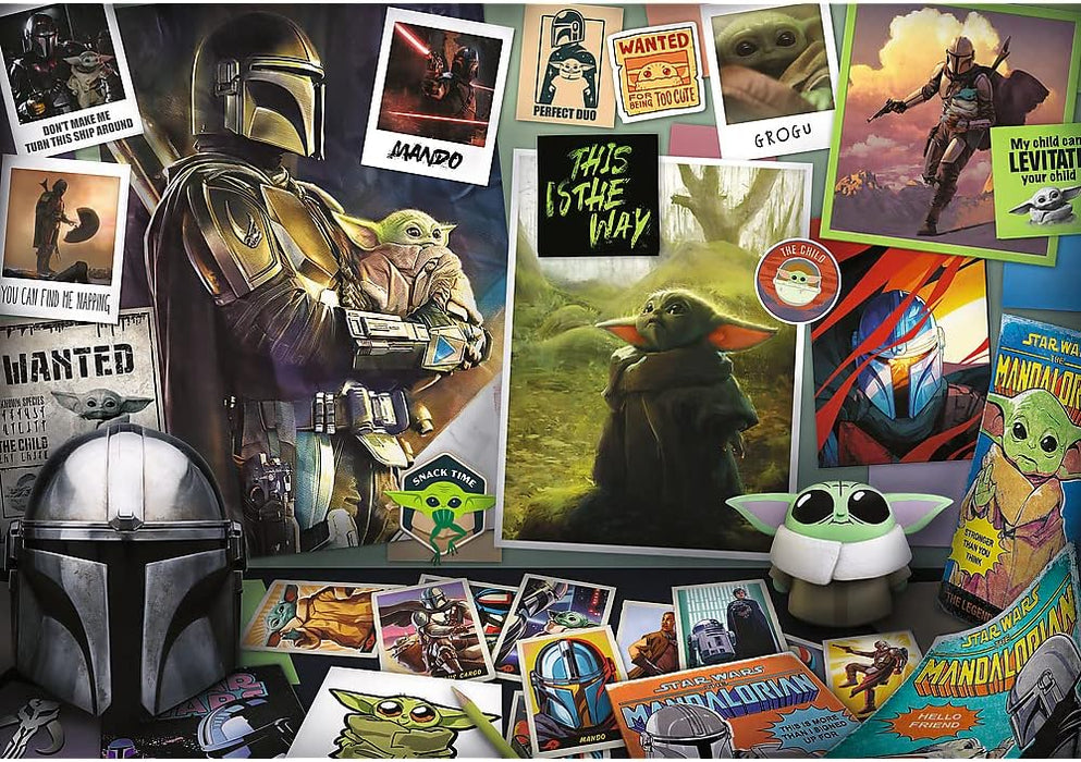 Trefl 1000 Piezas-Rompecabezas de Collage con Personajes de Cuento, Entretenimiento Creativo, Diversión, para Niños Mayores de 12 Años Puzzle, Color Star Wars Mandalorian, colección Grog (10718
