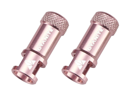 Granite Juicy Nipple Valve Cap with Valve Core Removing Function, Easy to Use Bike Tyre Caps Dust Covers, Durable Alloy Tyre Valve Cap (Pink