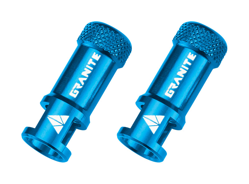 Granite Juicy Nipple Valve Cap with Valve Core Removing Function, Easy to Use Bike Tyre Caps Dust Covers, Durable Alloy Tyre Valve Cap (Blue