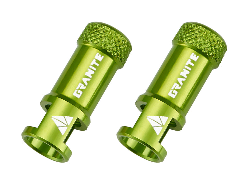 Granite Juicy Nipple Valve Cap with Valve Core Removing Function, Easy to Use Bike Tyre Caps Dust Covers, Durable Alloy Tyre Valve Cap (Green