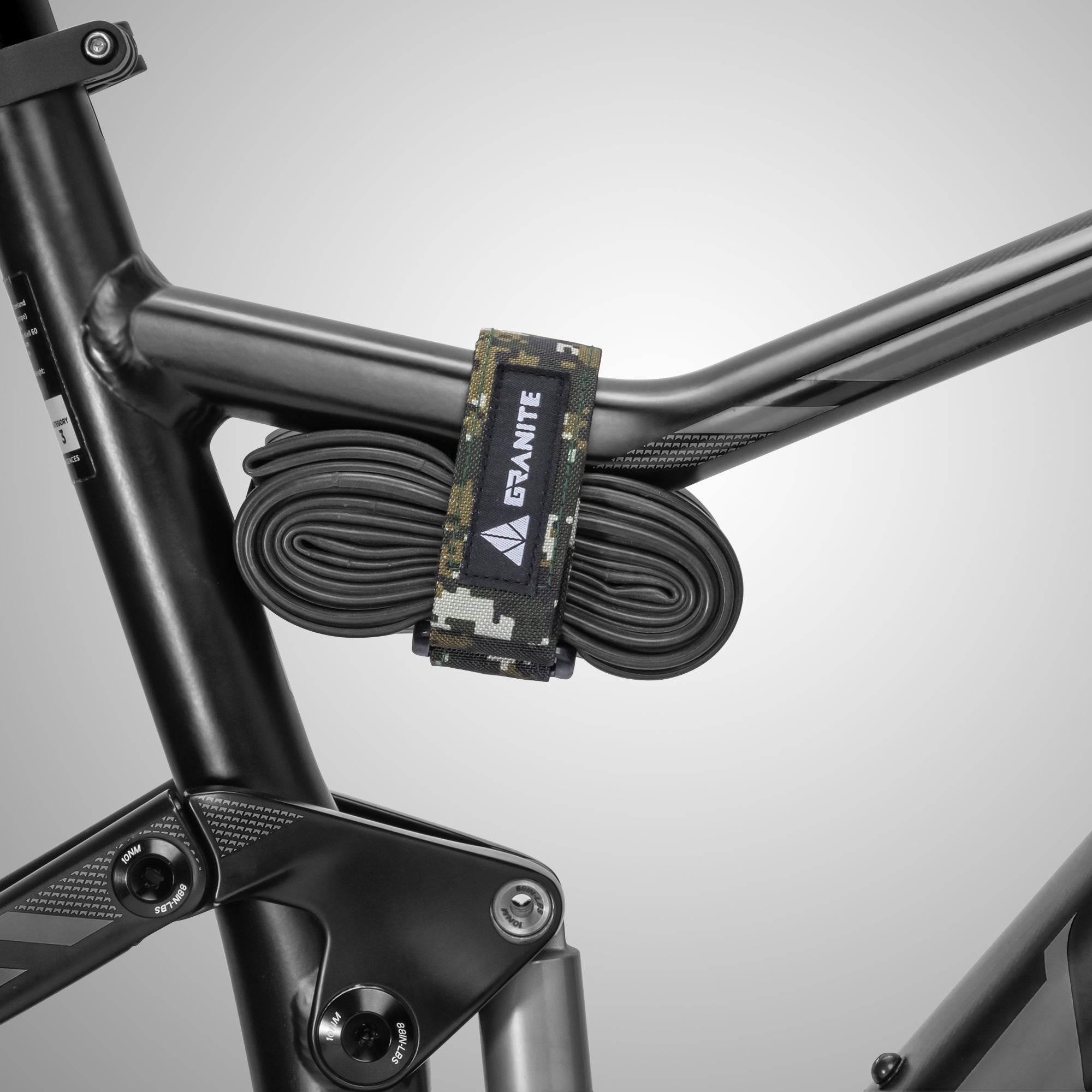 Granite Rockband MTB Frame Carrier Strap for Inner Tubes and Bike Tool Kit, Bike Storage Solution for Attaching Extra Gear on Your Mountain Bike, BMX Bike, Road Bike and Gravel Bike