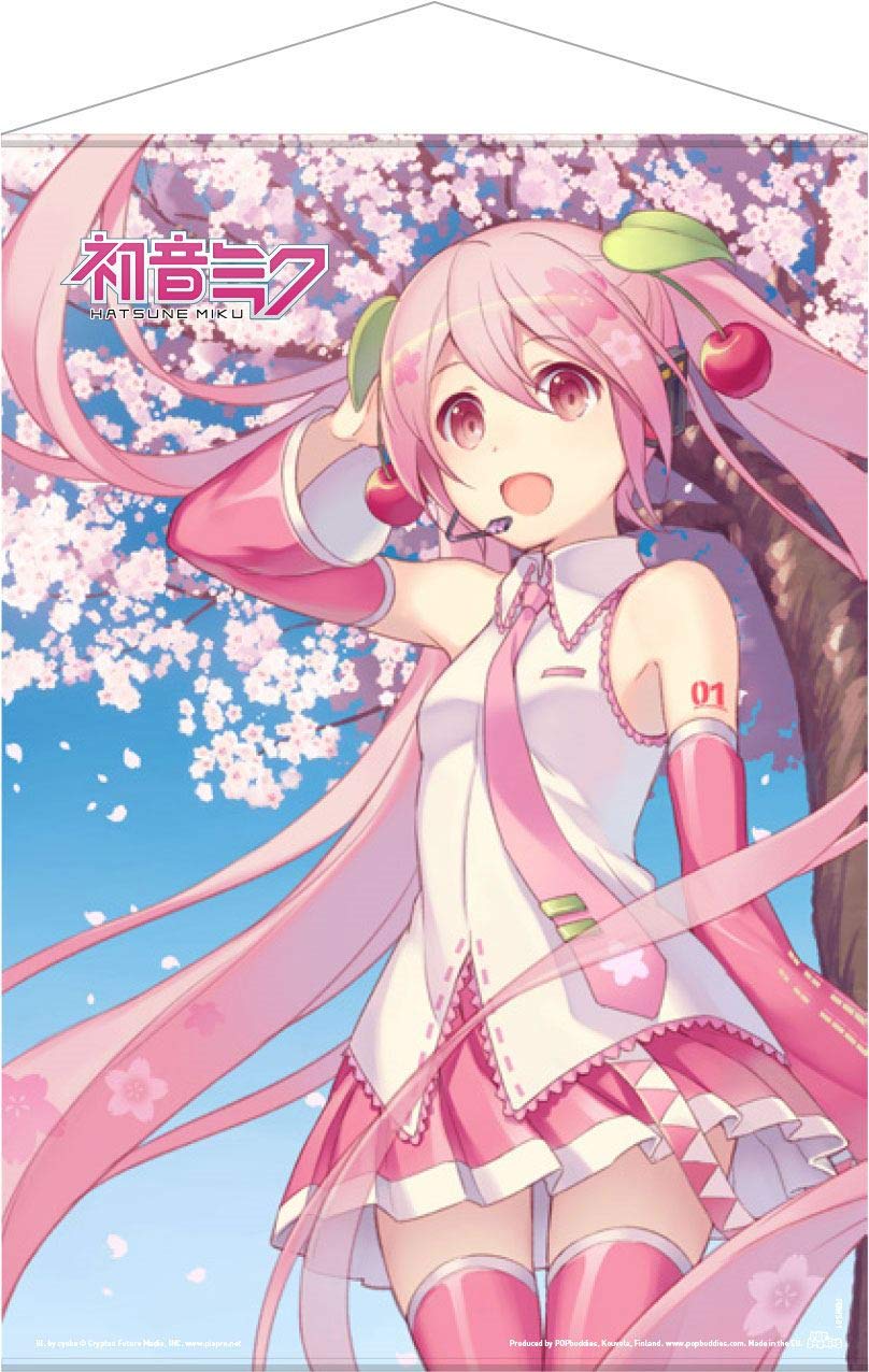 POPBUDDIES Hatsune 50 x 70 cm Miku Wallscroll Cherry Blossom