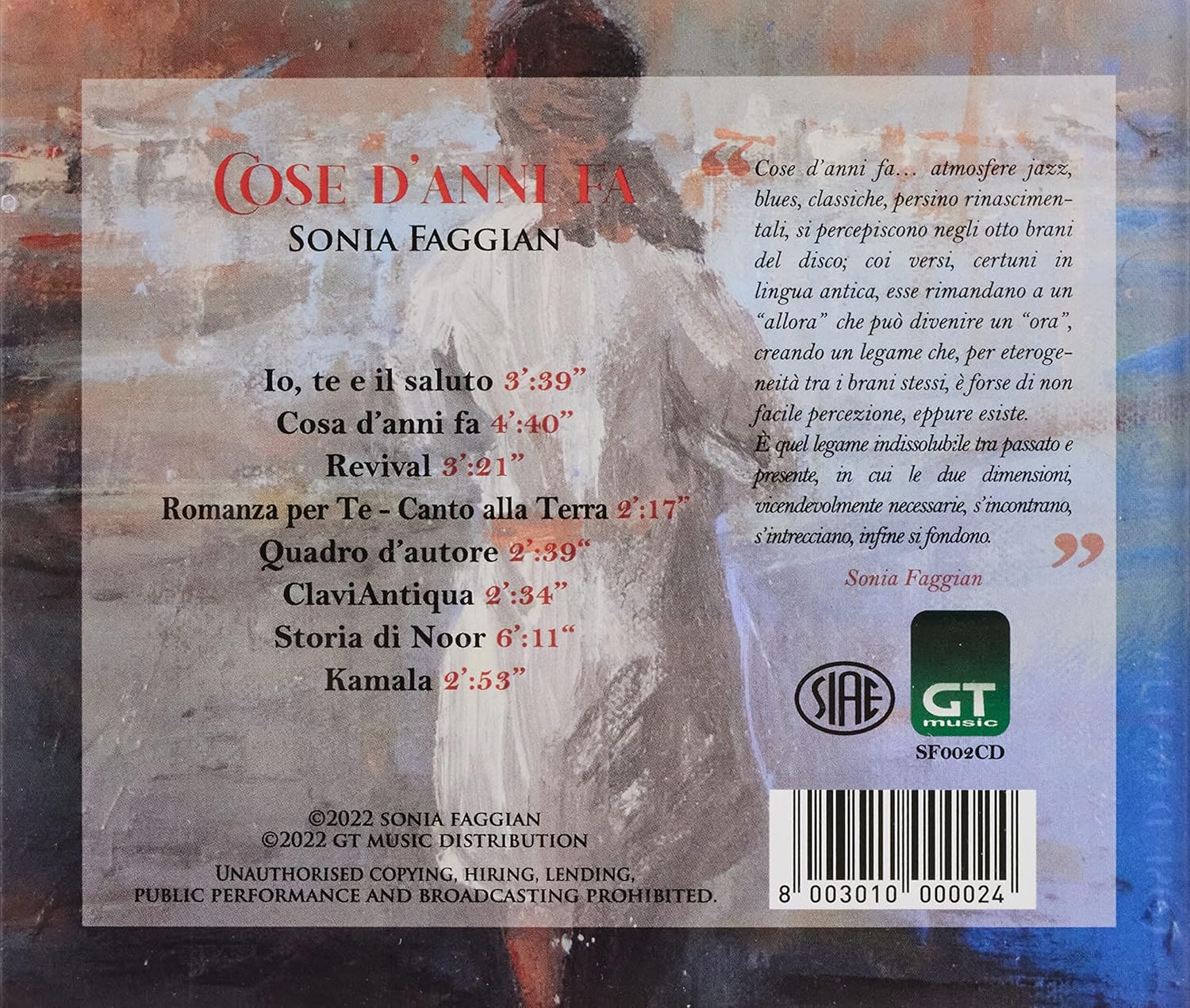 Sonia Faggian - Cose D`Anni Fa
