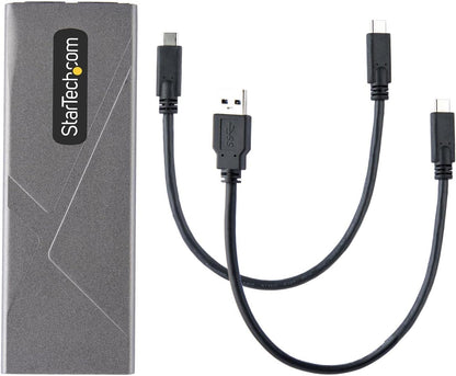 StarTech.com USB-C 10Gbps to M.2 NVMe or M.2 SATA SSD Enclosure - Tool-free External M.2 PCIe/SATA NGFF SSD Aluminum Case - USB Type-C&A Host Cables - Supports 2230/2242/2260/2280 (M2-USB-C-NVME-SATA