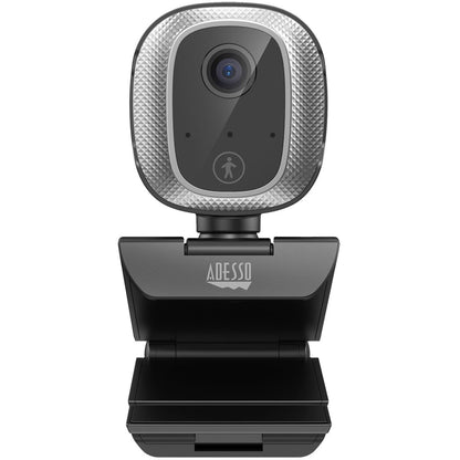 CyberTrack M1 HD Fixed Focus USB Webcam with AI Motion/Facial Tracking, 1920 Pixels x 1080 Pixels, 2.1 Mpixels, Black/Silver