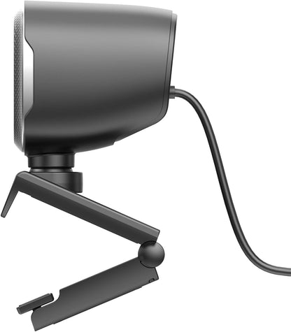 CyberTrack M1 HD Fixed Focus USB Webcam with AI Motion/Facial Tracking, 1920 Pixels x 1080 Pixels, 2.1 Mpixels, Black/Silver