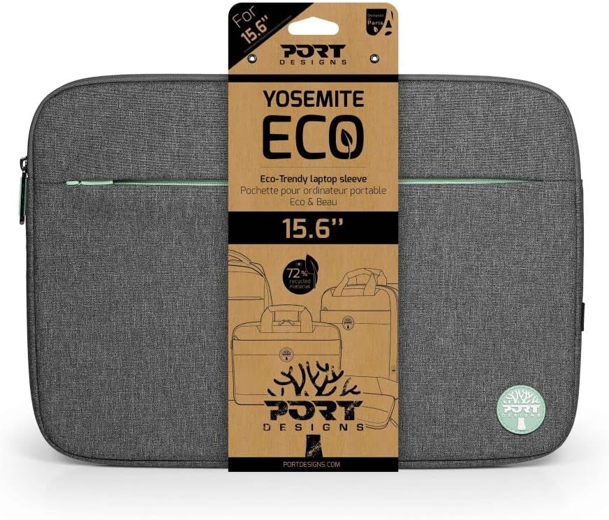 Port Designs Yosemite Eco 15.6" Laptop Sleeve Case - Made From 72% Recycled Material