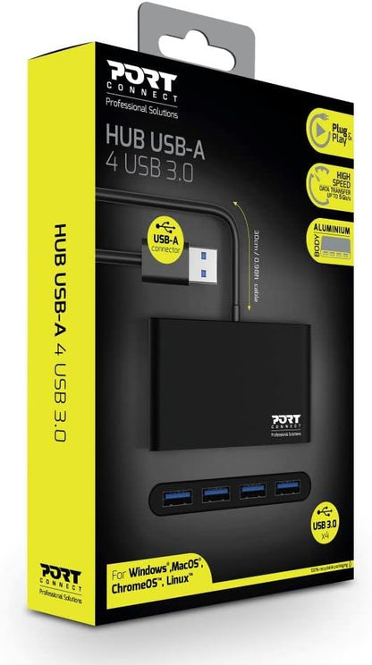 Northamber PLC PORT DESIGNS 900121 USB HUB 4 PORTS 3.0 - (Components > USB Hubs