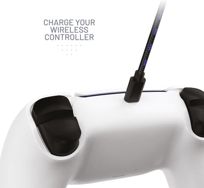 3M Twin Premium Braided Play & Charge Cables for PS5