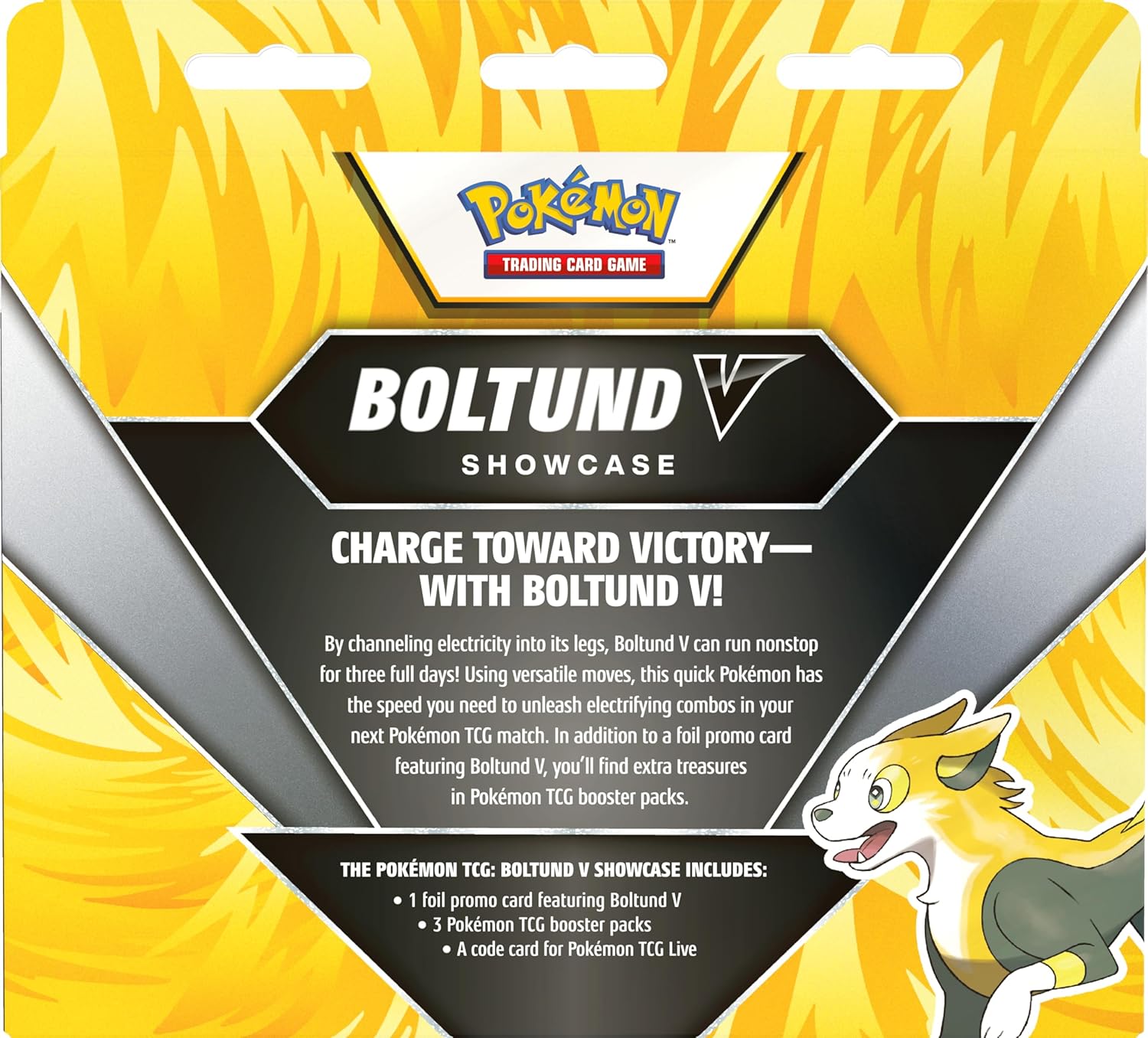 Pokémon TCG: Boltund V Showcase Box (1 Foil Promo Card & 3 Booster Packs)
